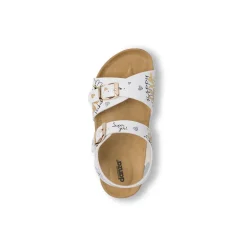 Sandali Bianchi da Bambina con stampe floreali Dimensione Danza