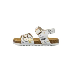 Sandali Bianchi da Bambina con stampe floreali Dimensione Danza