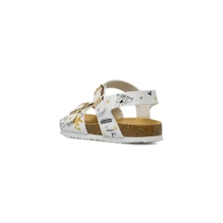 Sandali Bianchi da Bambina con stampe floreali Dimensione Danza