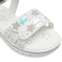 Sandali bianchi da Bambina con dettagli stelle glitter Lumberjack