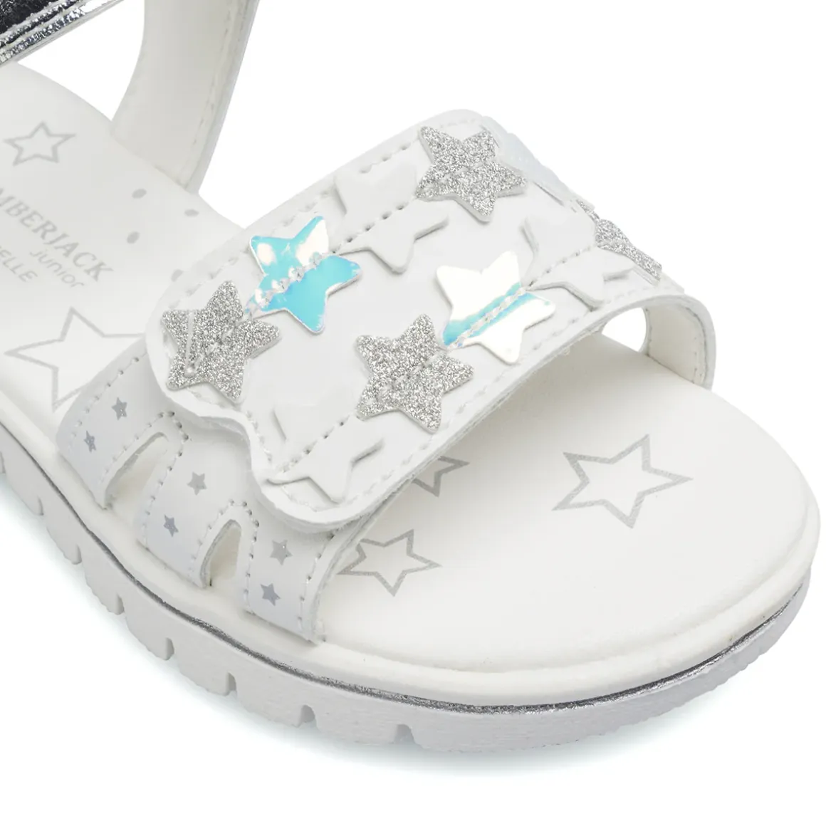 Sandali bianchi da Bambina con dettagli stelle glitter Lumberjack