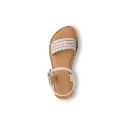 Sandali Bianchi da Bambina con fascia e Strass Dieci Baci
