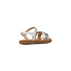 Sandali Bianchi da Bambina con dettaglio Glitter Dieci Baci