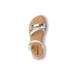 Sandali Bianchi da Bambina con dettaglio Glitter Dieci Baci