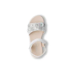 Sandali bianchi da Bambina con fiori e glitter Dieci Baci