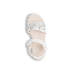 Sandali bianchi da Bambina e Ragazza con fiori e glitter Dieci Baci