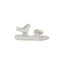 Sandali bianchi da Bambina Le scarpe di Alice con fiore
