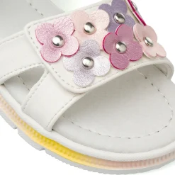 Sandali bianchi da Bambina Le scarpe di Alice con fiori