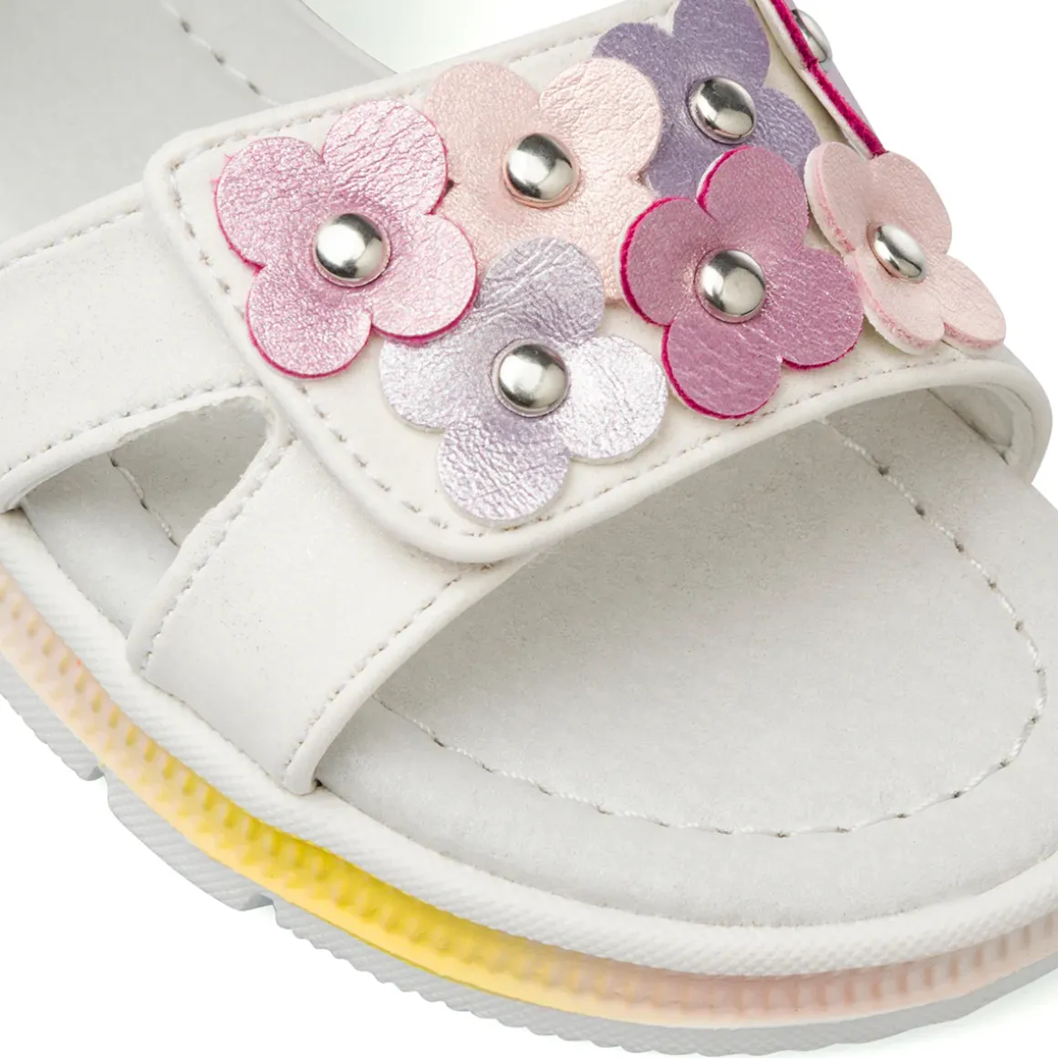 Sandali bianchi da Bambina Le scarpe di Alice con fiori