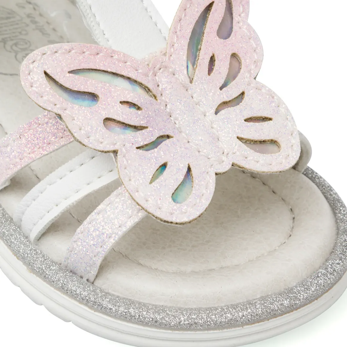 Sandali bianchi da Bambina Primi Passi con farfalla Le scarpe di Alice