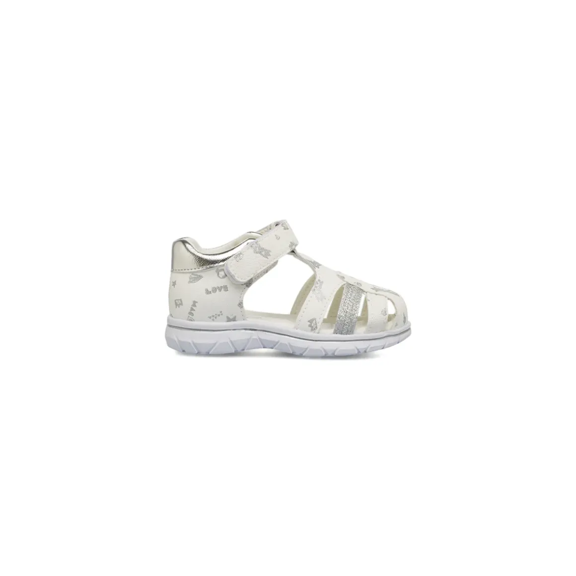 Sandali bianchi da Bambina primi passi con glitter Le scarpe di Alice