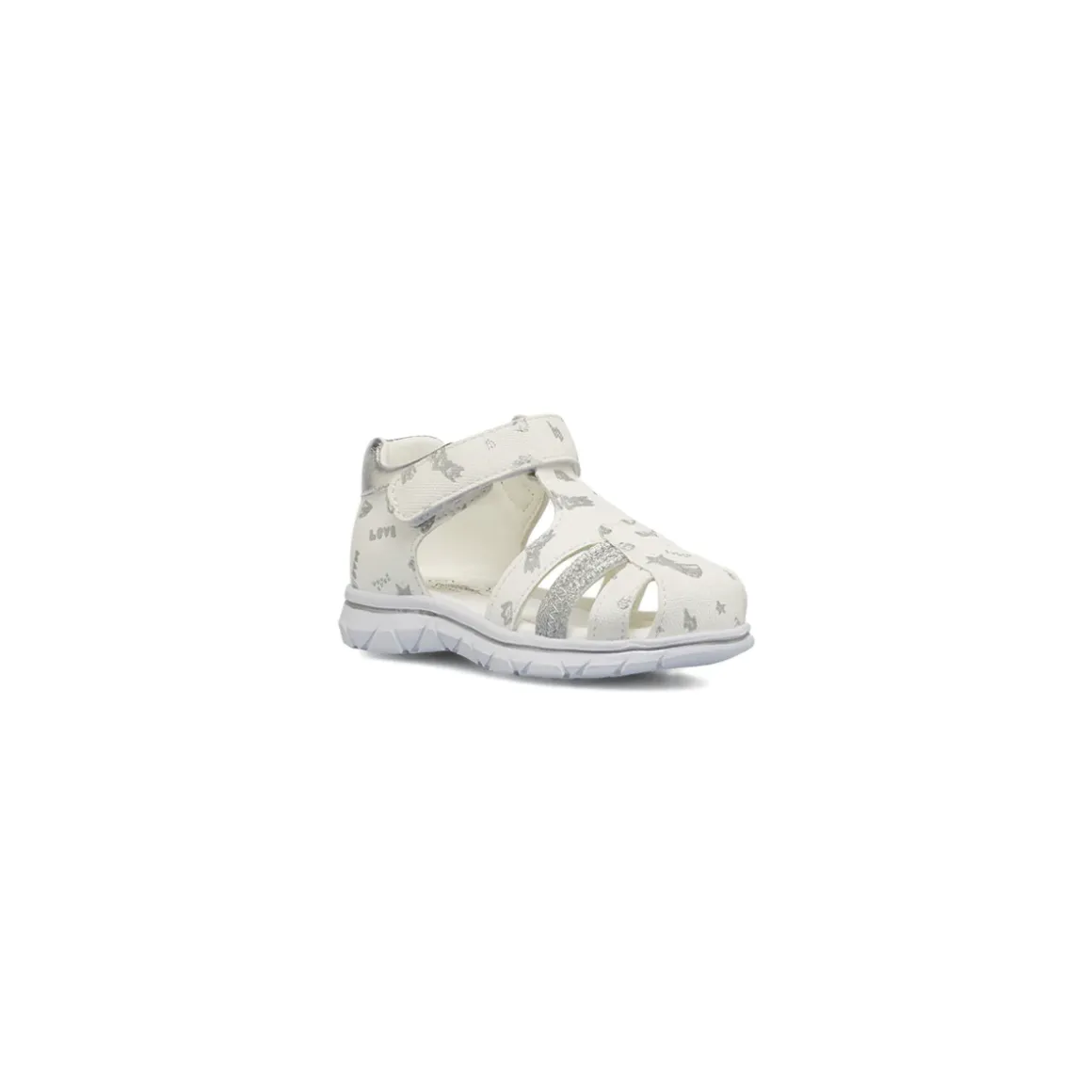 Sandali bianchi da Bambina primi passi con glitter Le scarpe di Alice