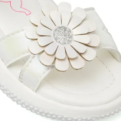 Sandali Bianchi da Bambina Primi Passi con fiore in rilievo Le scarpe di Alice