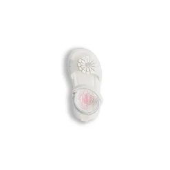 Sandali Bianchi da Bambina Primi Passi con fiore in rilievo Le scarpe di Alice