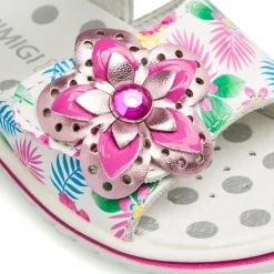 Sandali bianchi da Bambina Primi Passi con dettaglio fiore Primigi