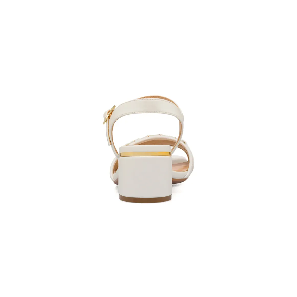 Sandali bianchi da Donna con tacco 5 cm e dettaglio effetto rafia Lora Ferres