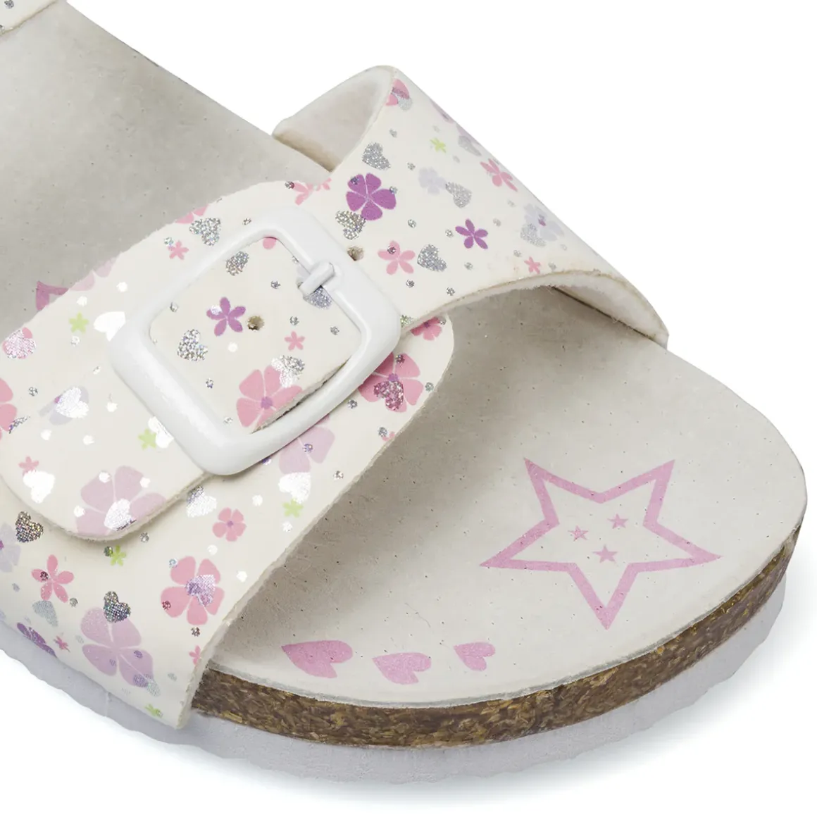 Sandali bianchi da Ragazza con fantasia floreale Settenote