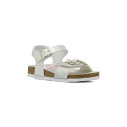 Sandali bianchi da Ragazza con glitter e sottopiede in pelle Settenote