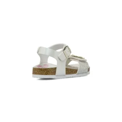 Sandali bianchi da Ragazza con glitter e sottopiede in pelle Settenote