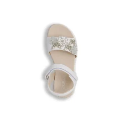 Sandali bianchi da Ragazza con fiori e farfalle glitter Dieci Baci