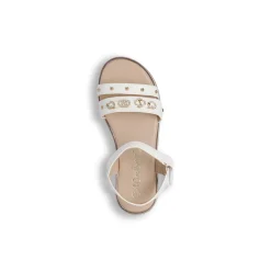 Sandali bianchi da Ragazza con charms strass e borchie Dieci Baci