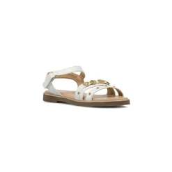 Sandali bianchi da Ragazza con charms strass e borchie Dieci Baci