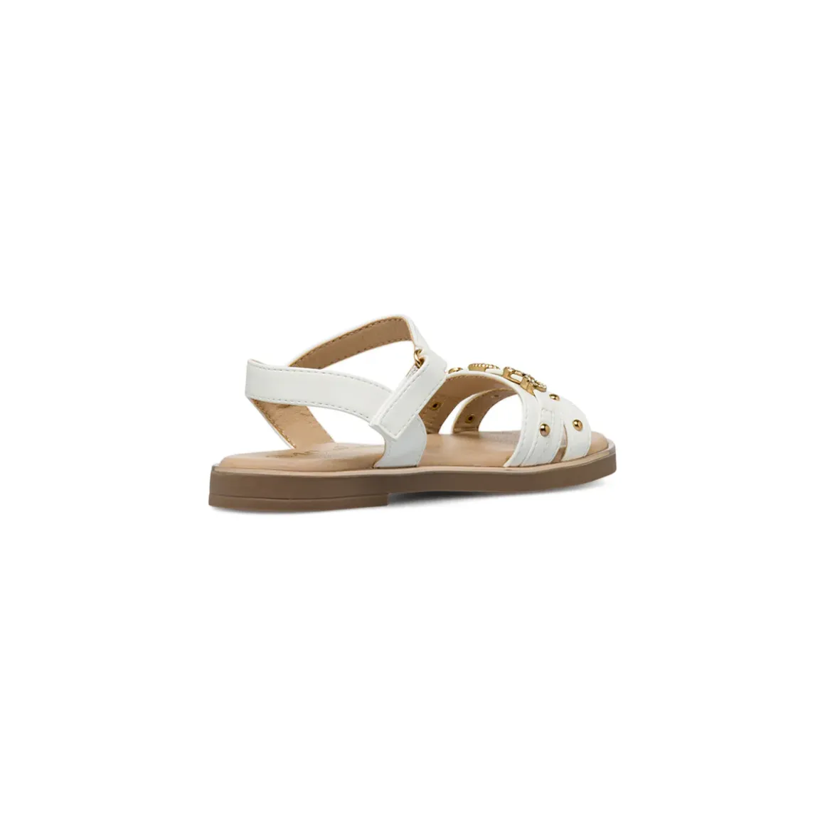 Sandali bianchi da Ragazza con charms strass e borchie Dieci Baci