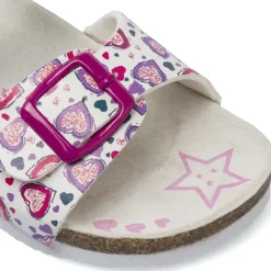 Sandali bianchi da Ragazza con cuori e soletta in pelle Settenote