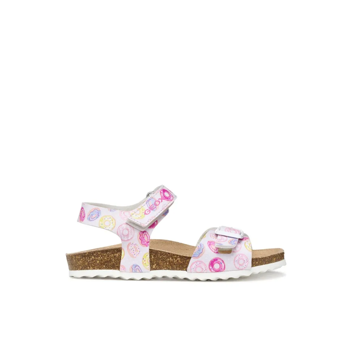 Sandali bianchi da Ragazza con stampa donut e suola traspirante Geox