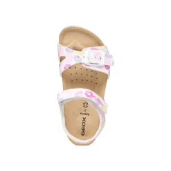 Sandali bianchi da Ragazza con stampa donut e suola traspirante Geox