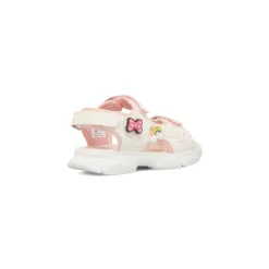Sandali Bianchi da Ragazza con inserti rosa e patch rosa e arcobaleno Lumberjack