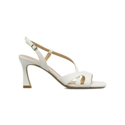 Sandali Bianchi Donna con tacco a campana 8,5 cm Swish Jeans
