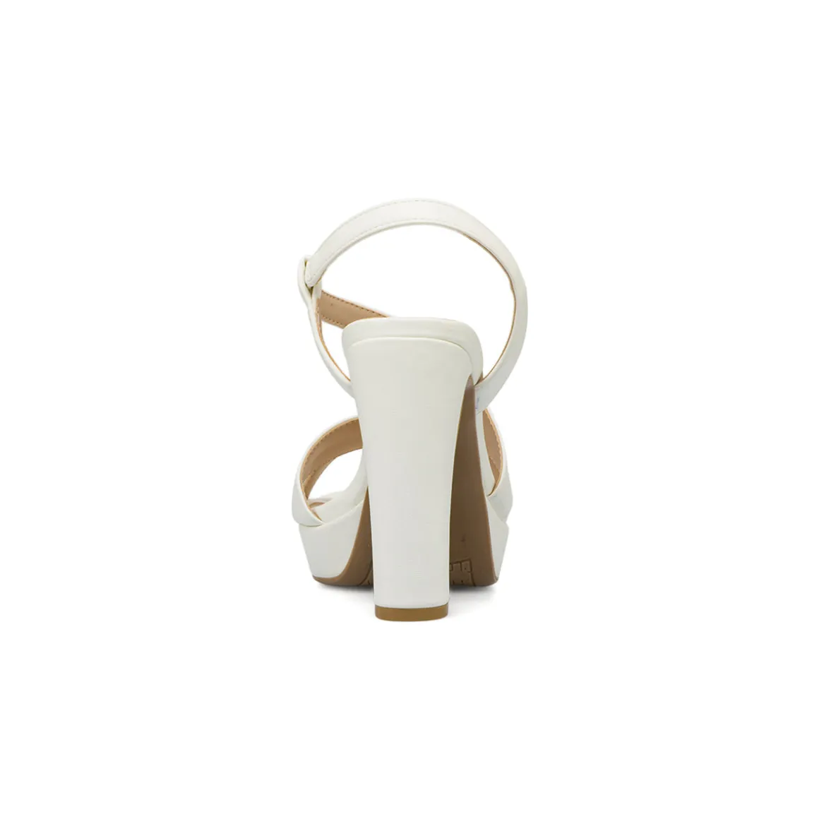 Sandali bianchi Donna con tacco a colonna 12 cm Lora Ferres
