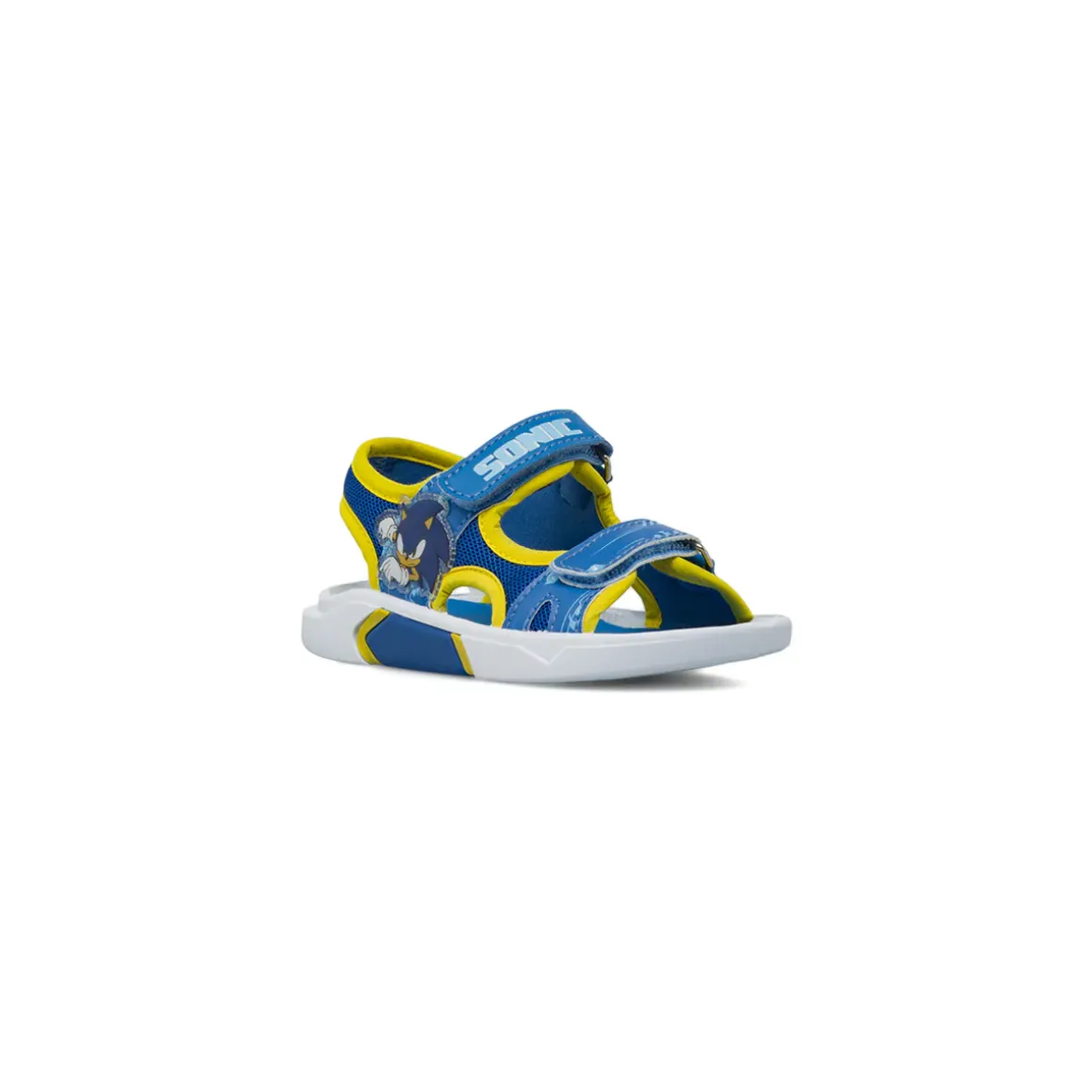 Sandali Blu Bambino con doppi strappi e grafiche colorate Sonic