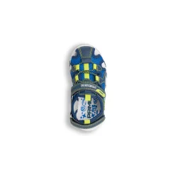 Sandali blu da Bambino chiusi con con dettagli fluo ed elastico Primigi