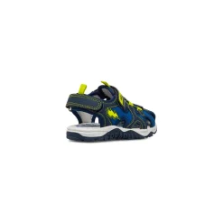 Sandali blu da Bambino chiusi con con dettagli fluo ed elastico Primigi