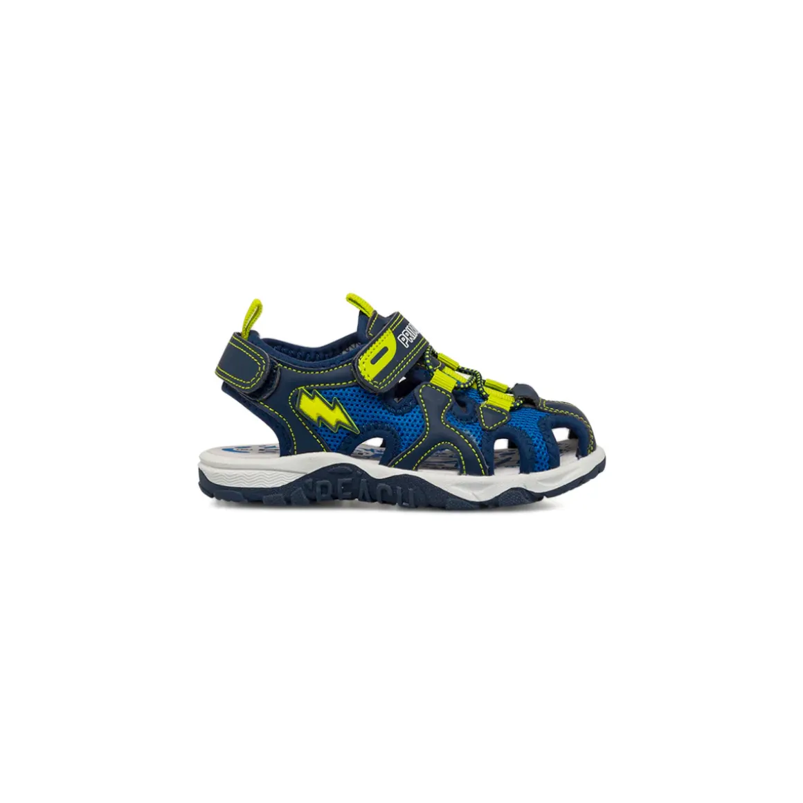 Sandali blu da Bambino chiusi con con dettagli fluo ed elastico Primigi