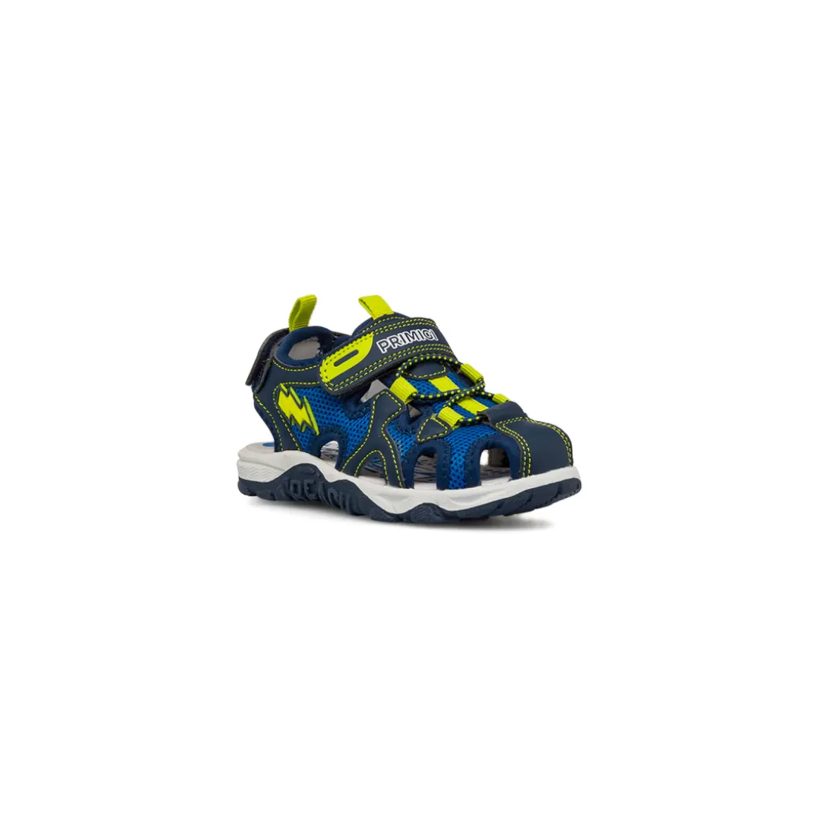 Sandali blu da Bambino chiusi con con dettagli fluo ed elastico Primigi
