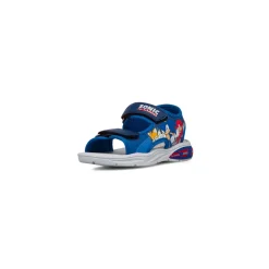 Sandali blu da Bambino con chiusura a strappo e stampa Sonic