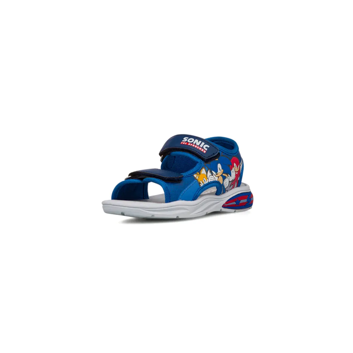 Sandali blu da Bambino con chiusura a strappo e stampa Sonic