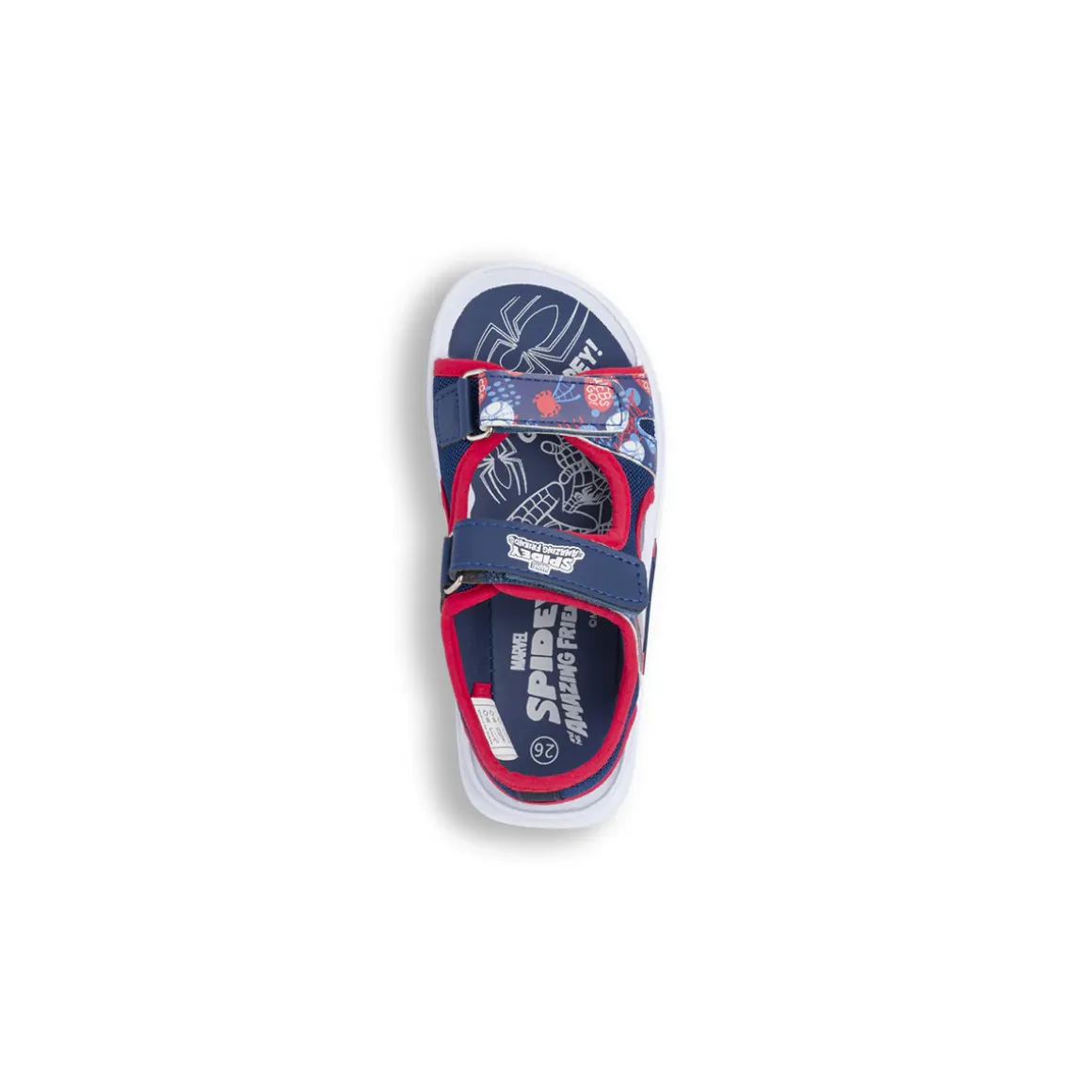 Sandali blu da Bambino con doppi strappi e grafiche Spidey Spiderman