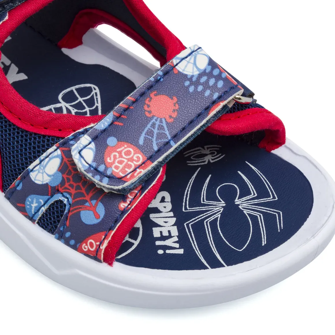 Sandali blu da Bambino con doppi strappi e grafiche Spidey Spiderman