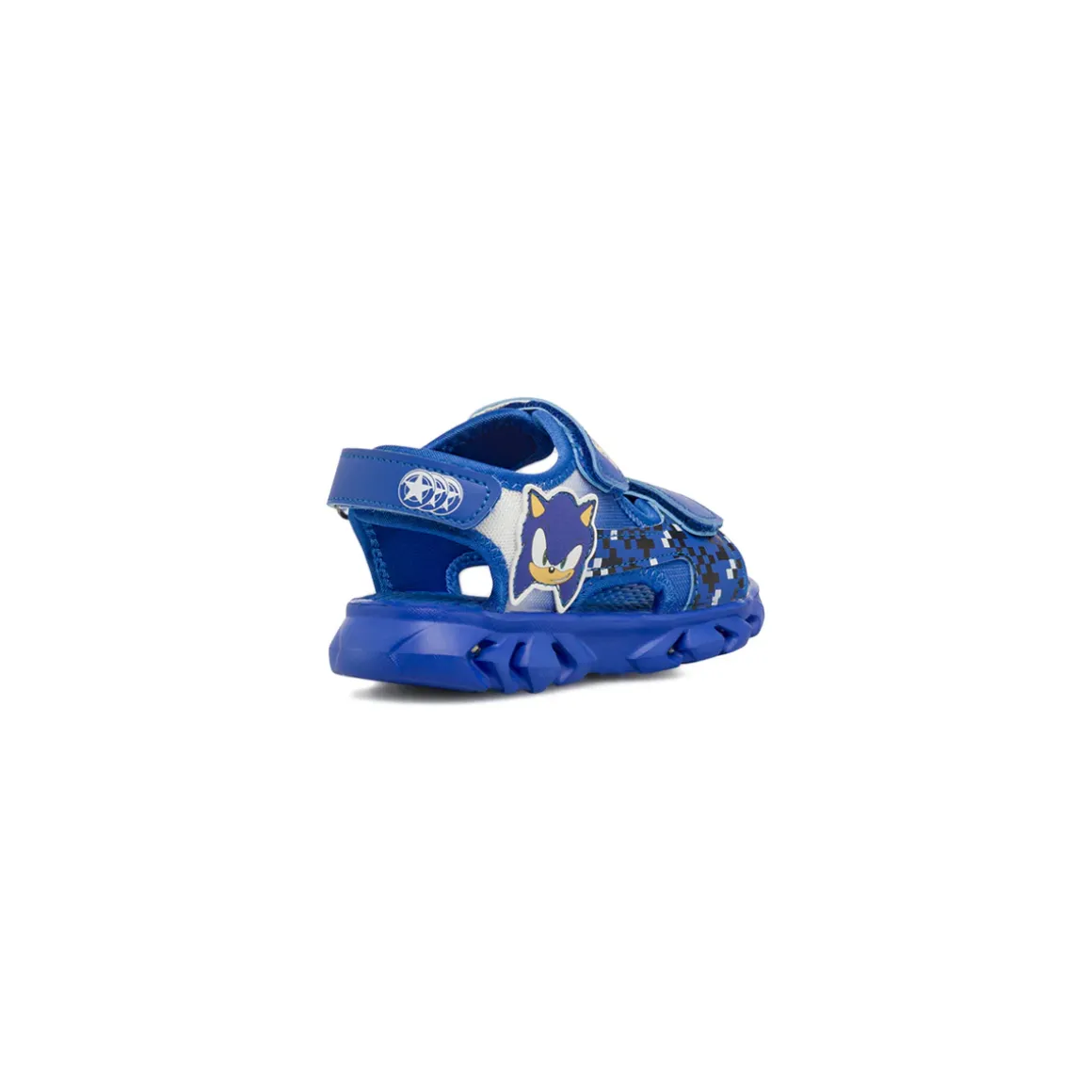 Sandali blu da Bambino con doppia chiusura a strappo e luci Sonic