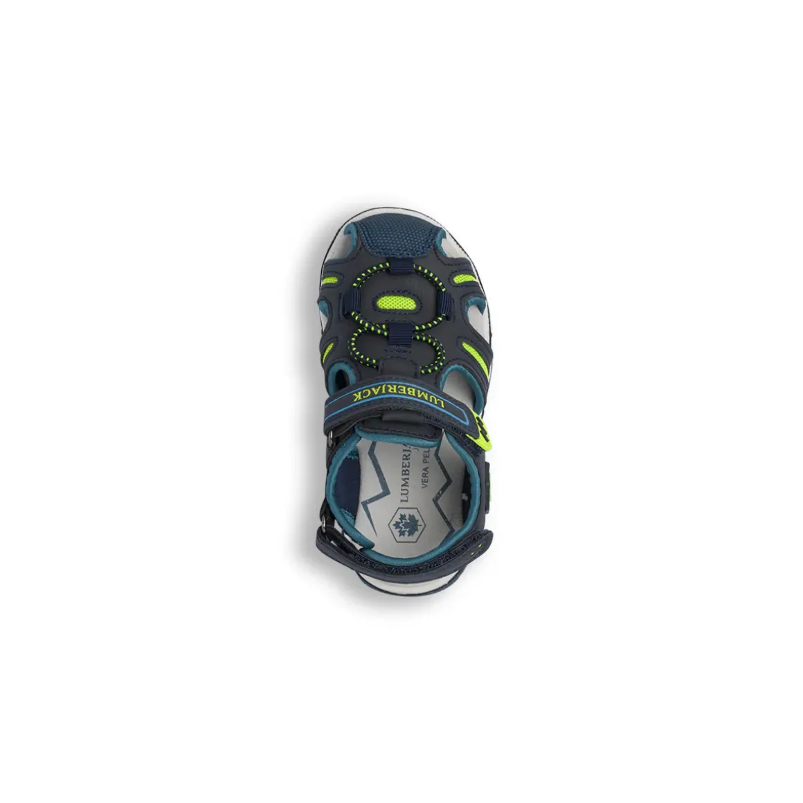 Sandali blu da Bambino con punta chiusa e dettagli fluo Lumberjack