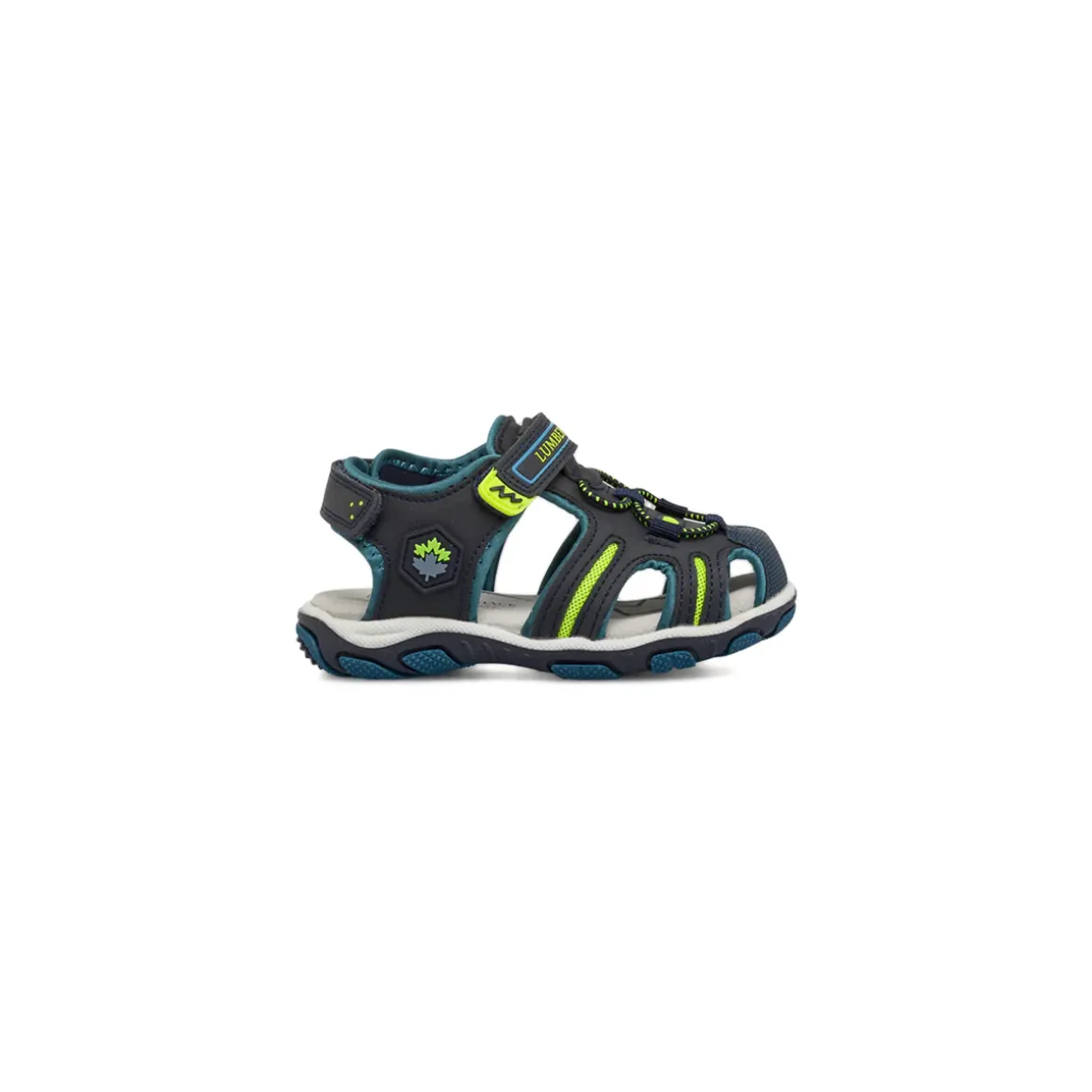 Sandali blu da Bambino con punta chiusa e dettagli fluo Lumberjack