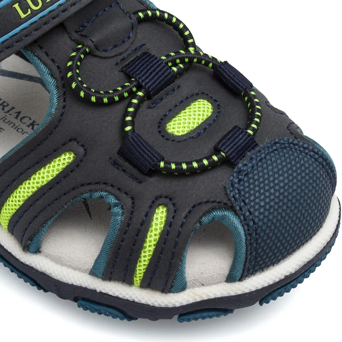 Sandali blu da Bambino con punta chiusa e dettagli fluo Lumberjack