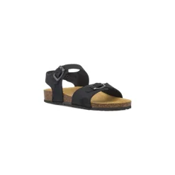 Sandali blu da Bambino con sottopiede in pelle e fibbie Weep & Smile