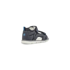 Sandali blu da Bambino con sottopiede in pelle e logo Lumberjack
