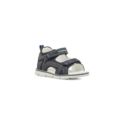Sandali blu da Bambino con sottopiede in pelle e logo Lumberjack