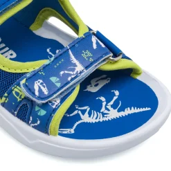 Sandali Blu da Bambino con stampe dinosauri e velcro Dinosauri